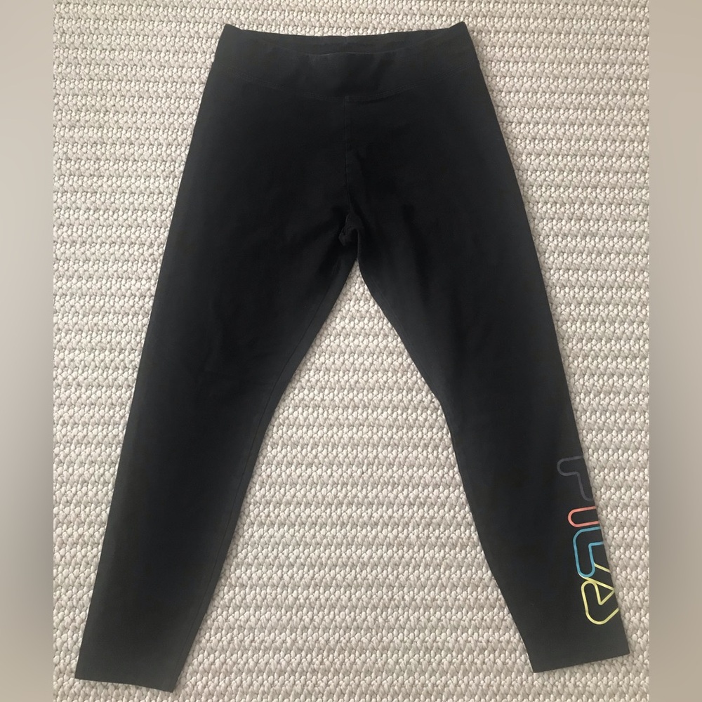 Black Leggings with Colorful Print